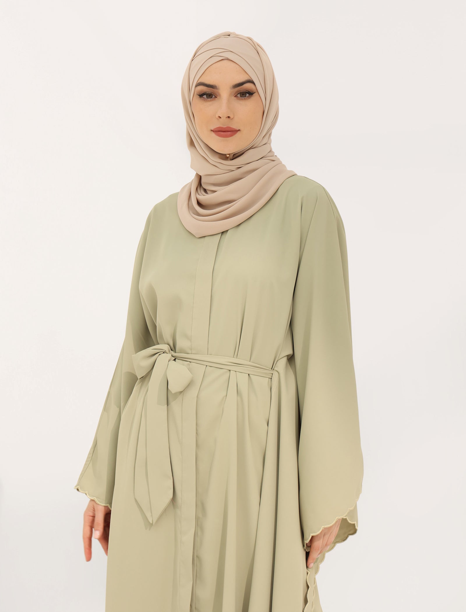 3 Way Abaya Kaftan - Sage