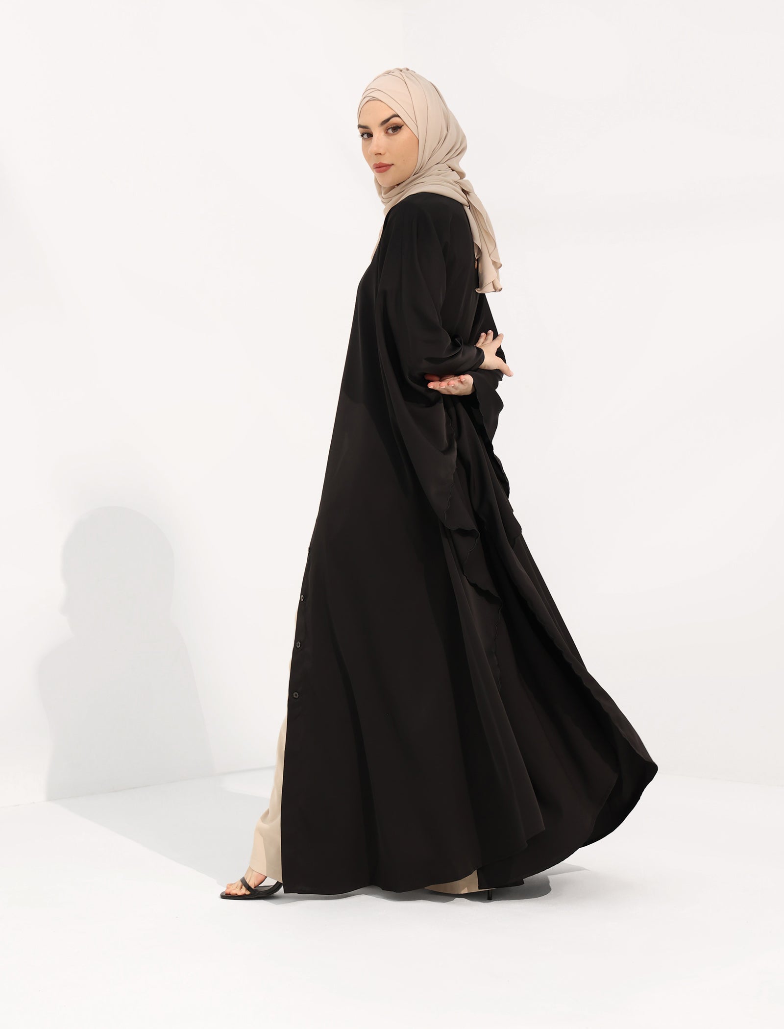 3 Way Abaya Kaftan - Midnight