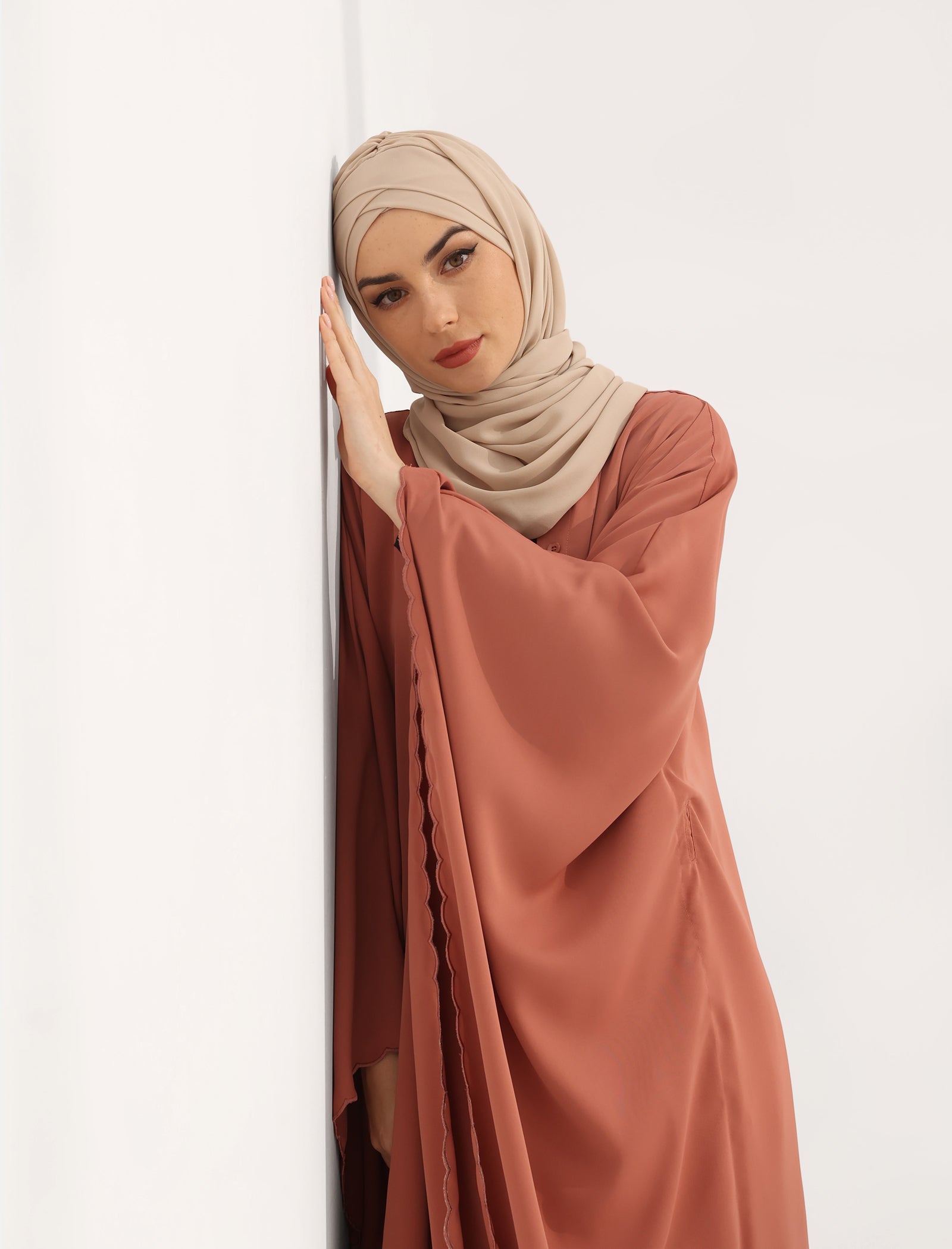 3 Way Abaya Kaftan - Azuki