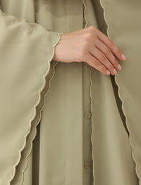 3 Way Abaya Kaftan - Sage