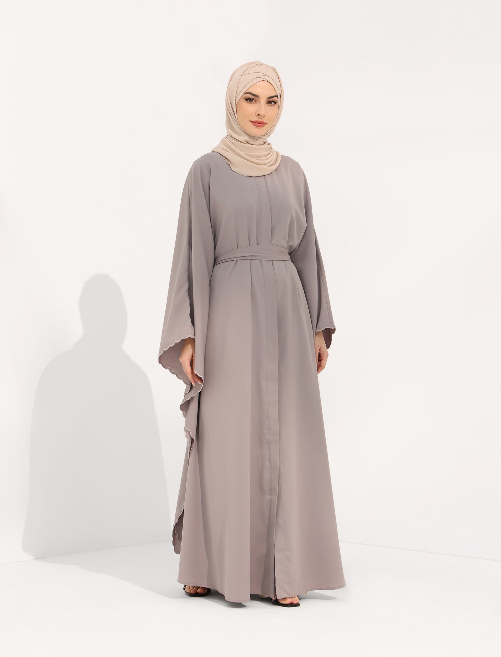 3 Way Abaya Kaftan - Steel