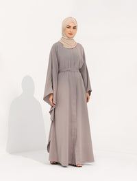 3 Way Abaya Kaftan - Steel