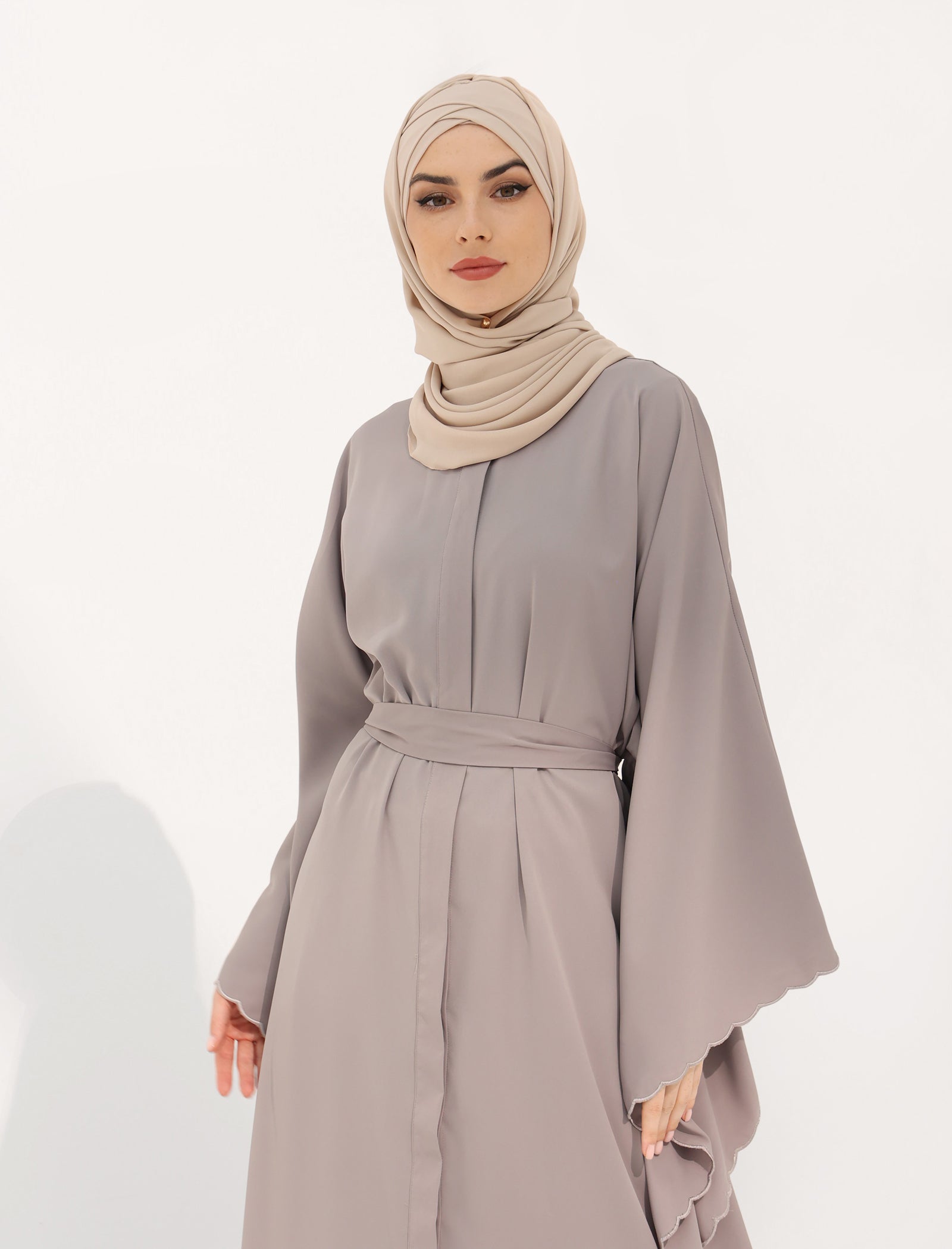 3 Way Abaya Kaftan - Steel