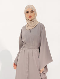 3 Way Abaya Kaftan - Steel