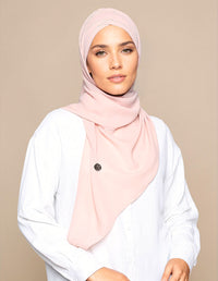 Korean Chiffon Tri Lux Turban - Peach Pink