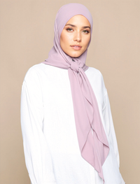 Korean Chiffon Tri Lux Square - Light Mauve