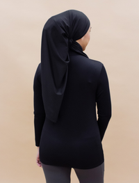 AirLite InnerGlow Mock Neck Top in Black