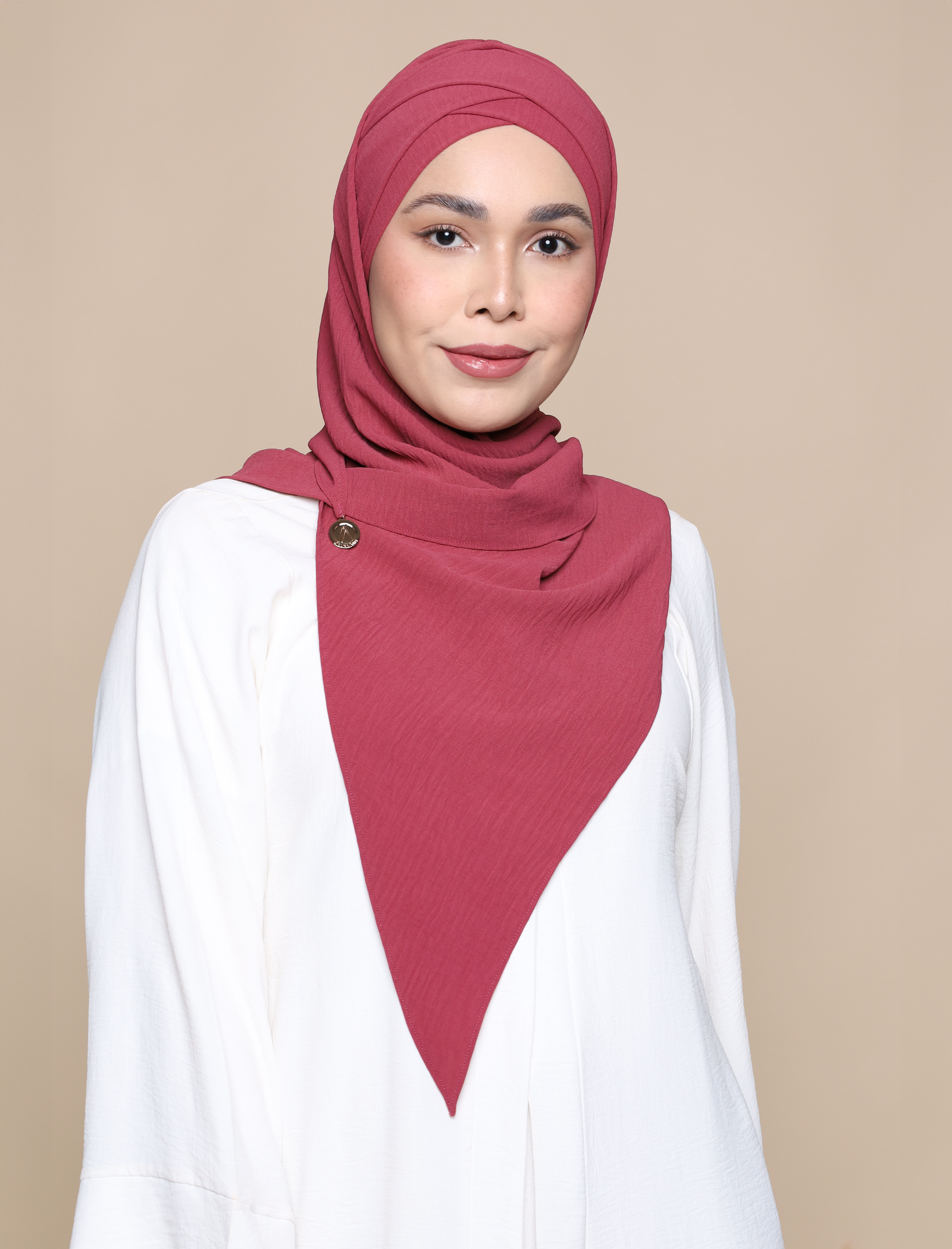 Soft Crepe Tri Lux Turban - Rose