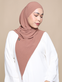 Soft Crepe Tri Lux Square - Toffee