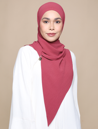 Soft Crepe Tri Lux Square - Rose