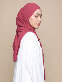 Soft Crepe Tri Lux Square - Rose