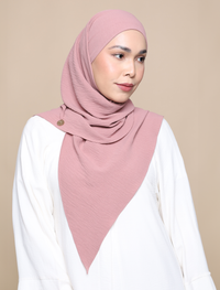 Soft Crepe Tri Lux Square - Blush