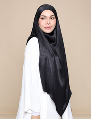 EVERYDAY KHIMAR SATIN CREPE - BLACK