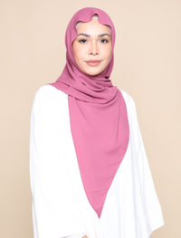 Korean Chiffon Tri Scarf - Rosewood