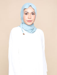 Korean Chiffon Tri Scarf - Eggshell Blue