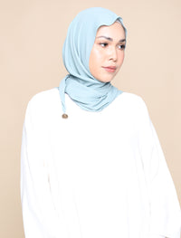 Korean Chiffon Tri Scarf - Eggshell Blue