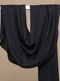 Black Gold Dots Chiffon Curved Shawl