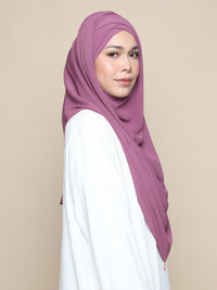 Khadijah Turban Chiffon Crinkle - Dusty Mauve