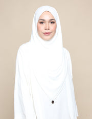 Khadijah Chiffon Crinkle - White