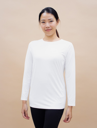AirLite InnerGlow Crew Neck Top in White