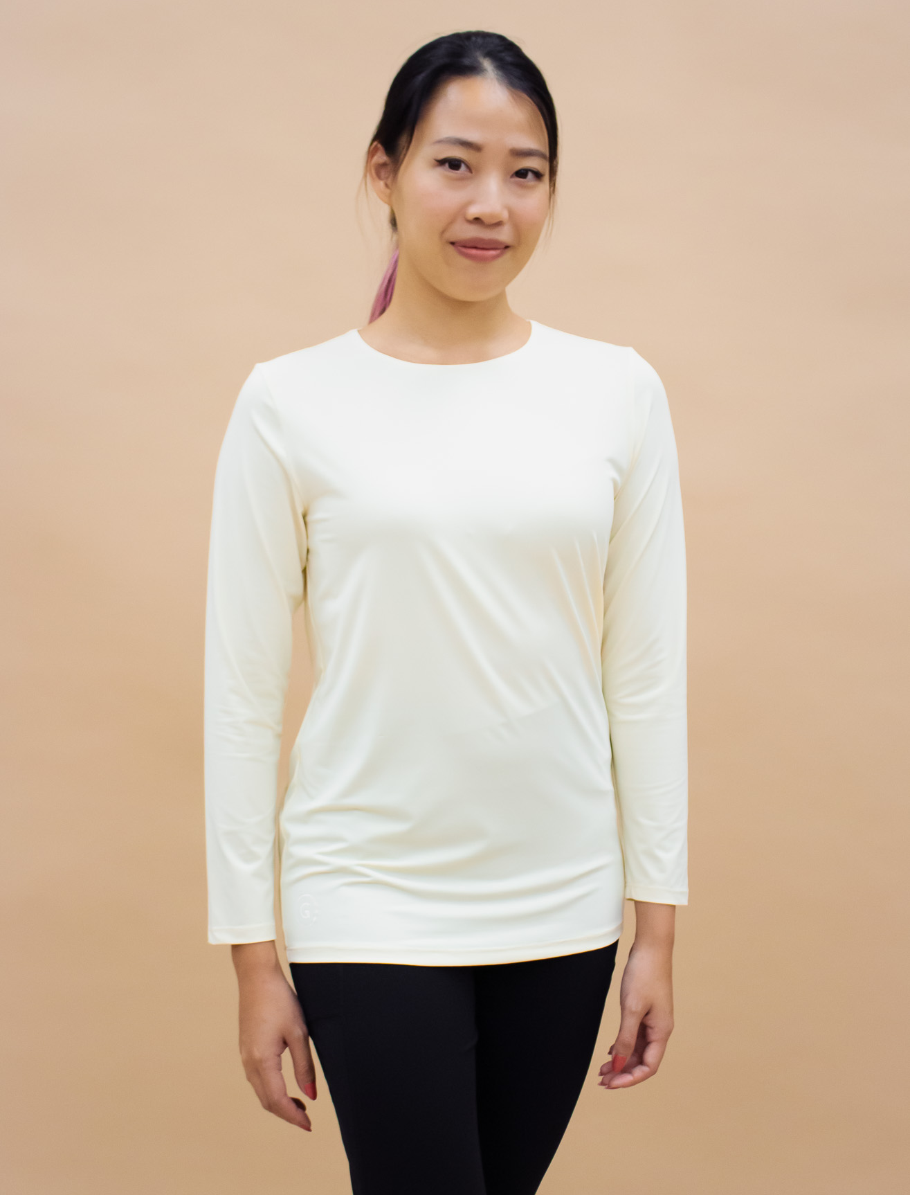 AirLite InnerGlow Crew Neck Top in Nude