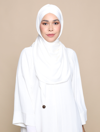 Lux Turban Soft Satin Silk - White