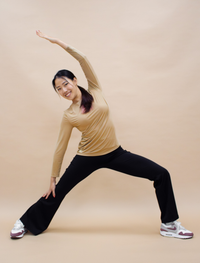 AirLite InnerGlow Crew Neck Top in Tan