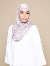 Shimmer Satin Lux Square Shawl - Light Amethyst
