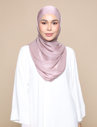 Shimmer Satin Lux Square Shawl - Dusty Mauve