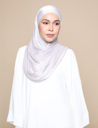 Shimmer Satin Lux Square Shawl - Silver