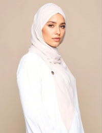 Korean Chiffon Tri Lux Turban - Cashew