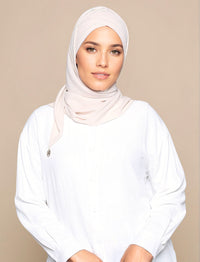 Korean Chiffon Tri Lux Turban - Cashew