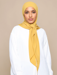 Korean Chiffon Tri Lux Square - Mango