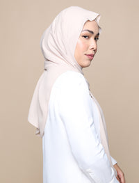 Korean Chiffon Tri Scarf - Almond