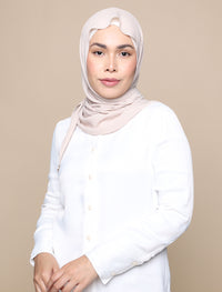 Korean Chiffon Tri Scarf - Almond