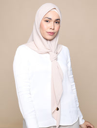 Korean Chiffon Tri Scarf - Almond