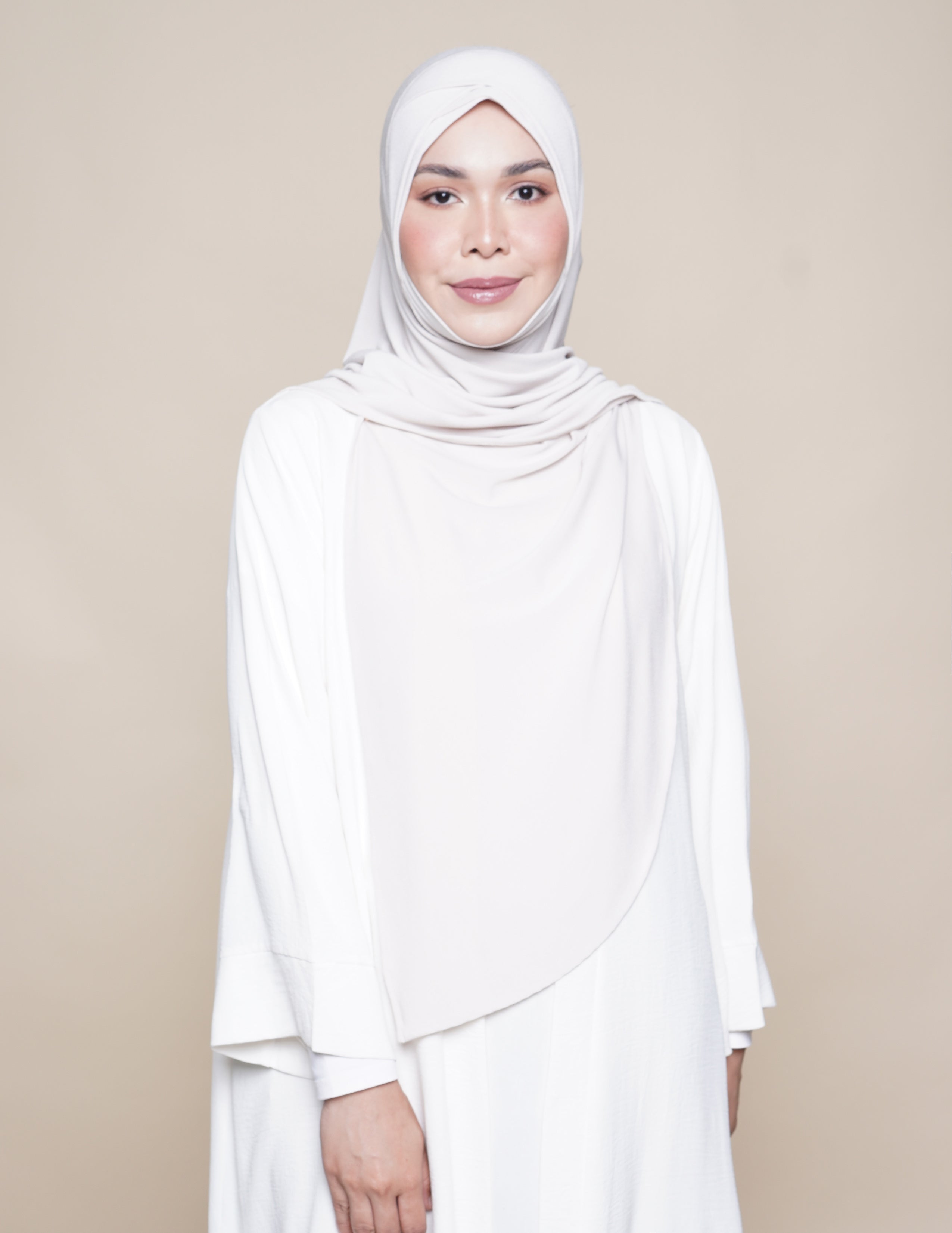 Sarah Turban Moss Crepe - Almond
