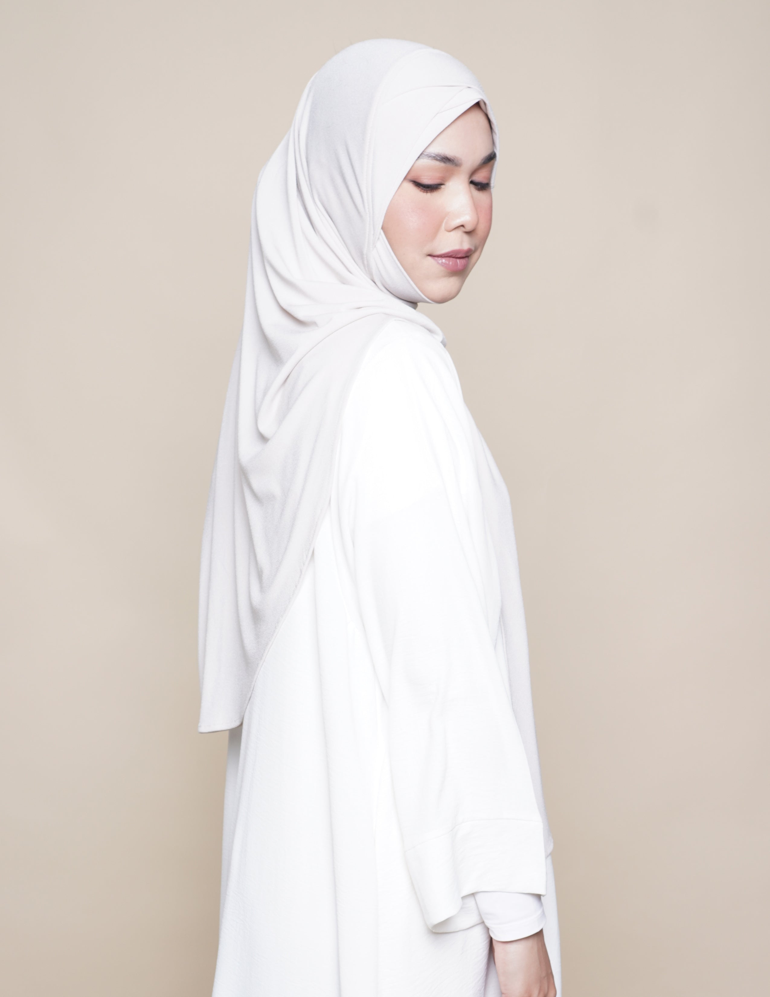 Sarah Turban Moss Crepe - Almond
