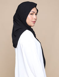 Soft Crepe Tri Scarf - Black