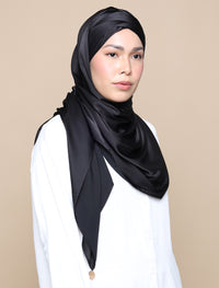 Lux Turban Soft Satin Silk - Black