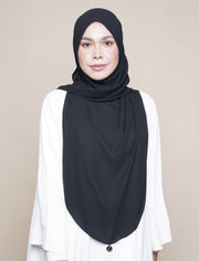 Maryam Soft Chiffon Onesie - Black