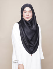 Khadijah Satin Crepe - Black