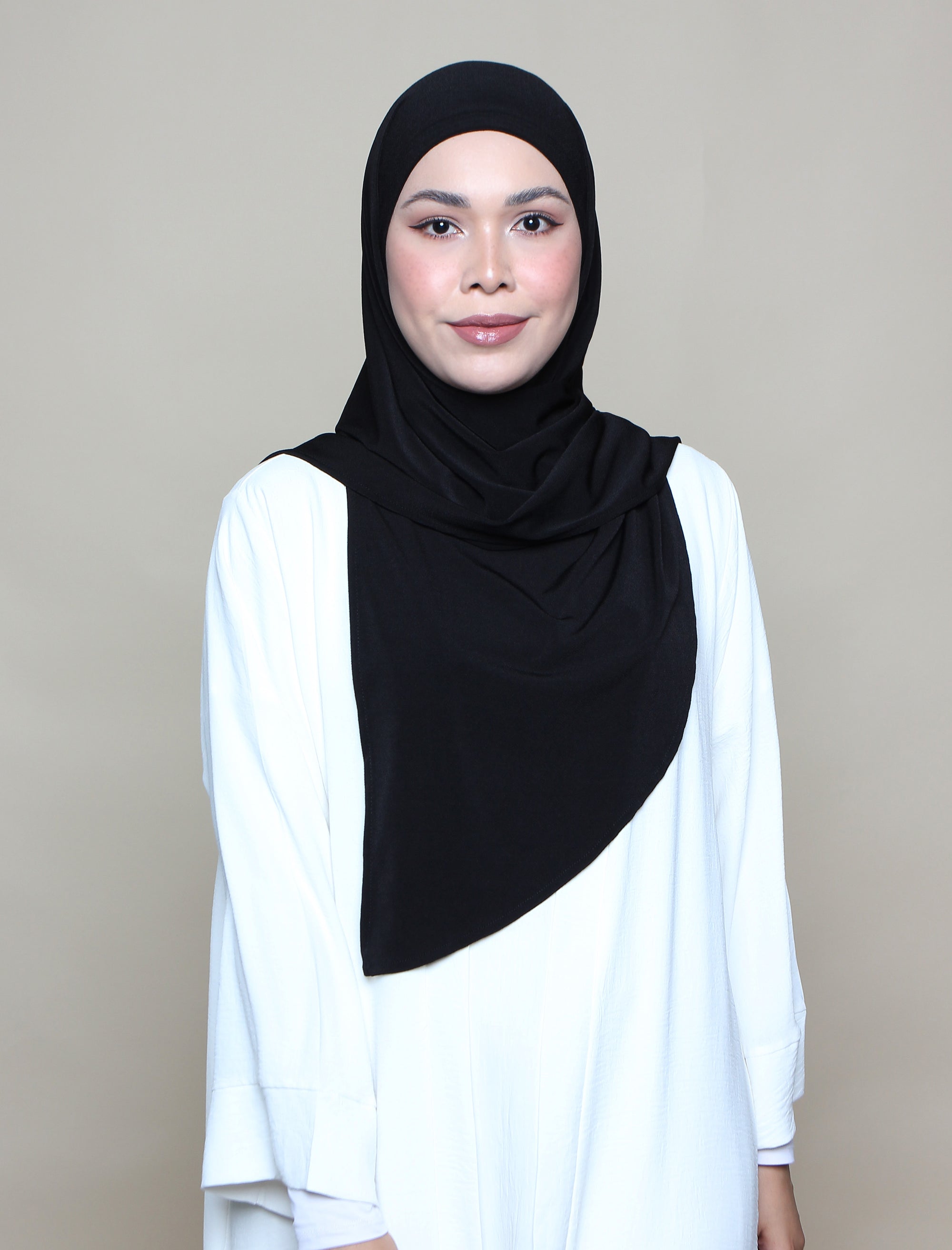 Jannah Instant Tri Moss Crepe - Black
