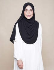 Raudhah Soft Crepe - Black
