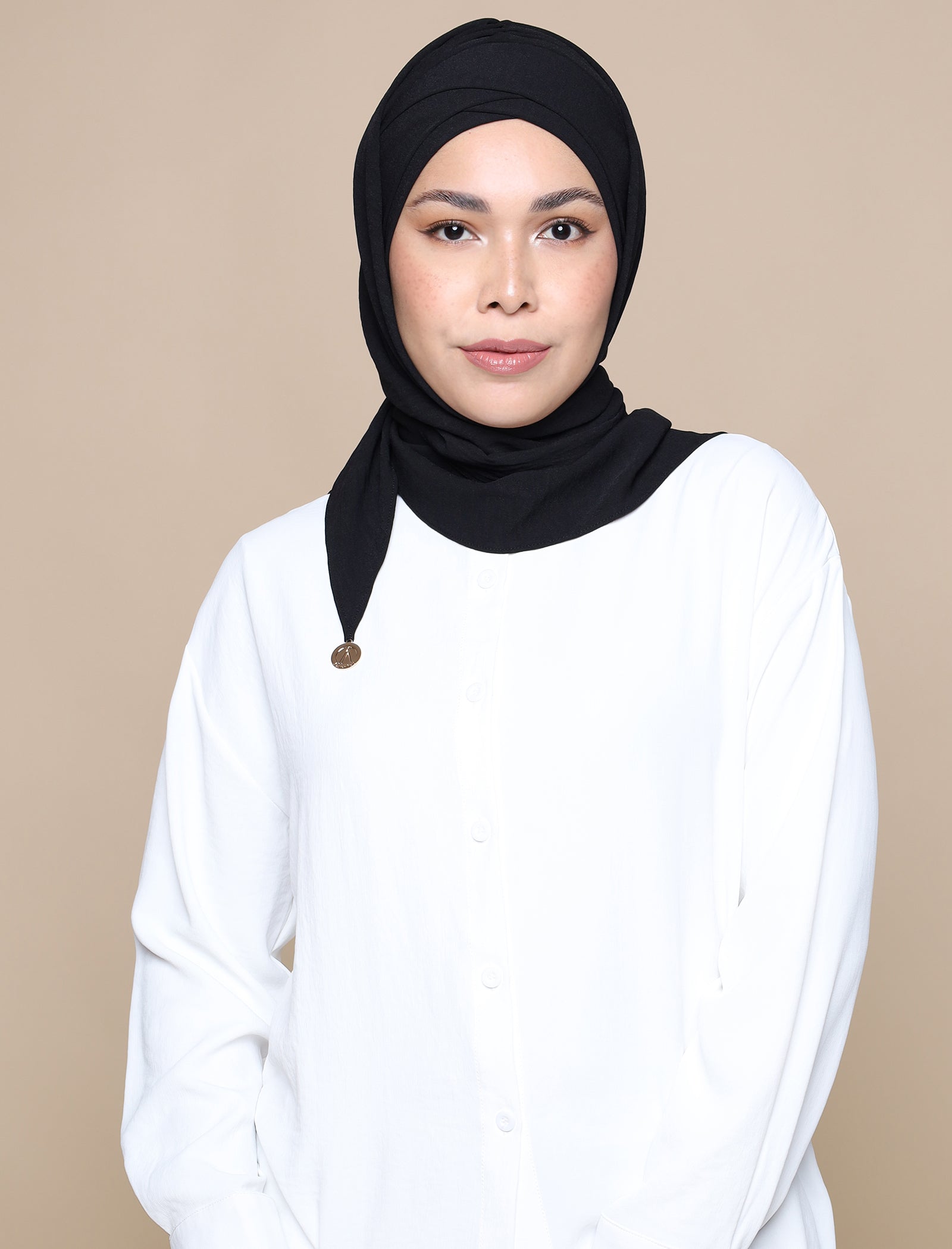 Soft Crepe Tri Lux Turban - Black