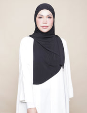 Jannah Moss Crepe - Black