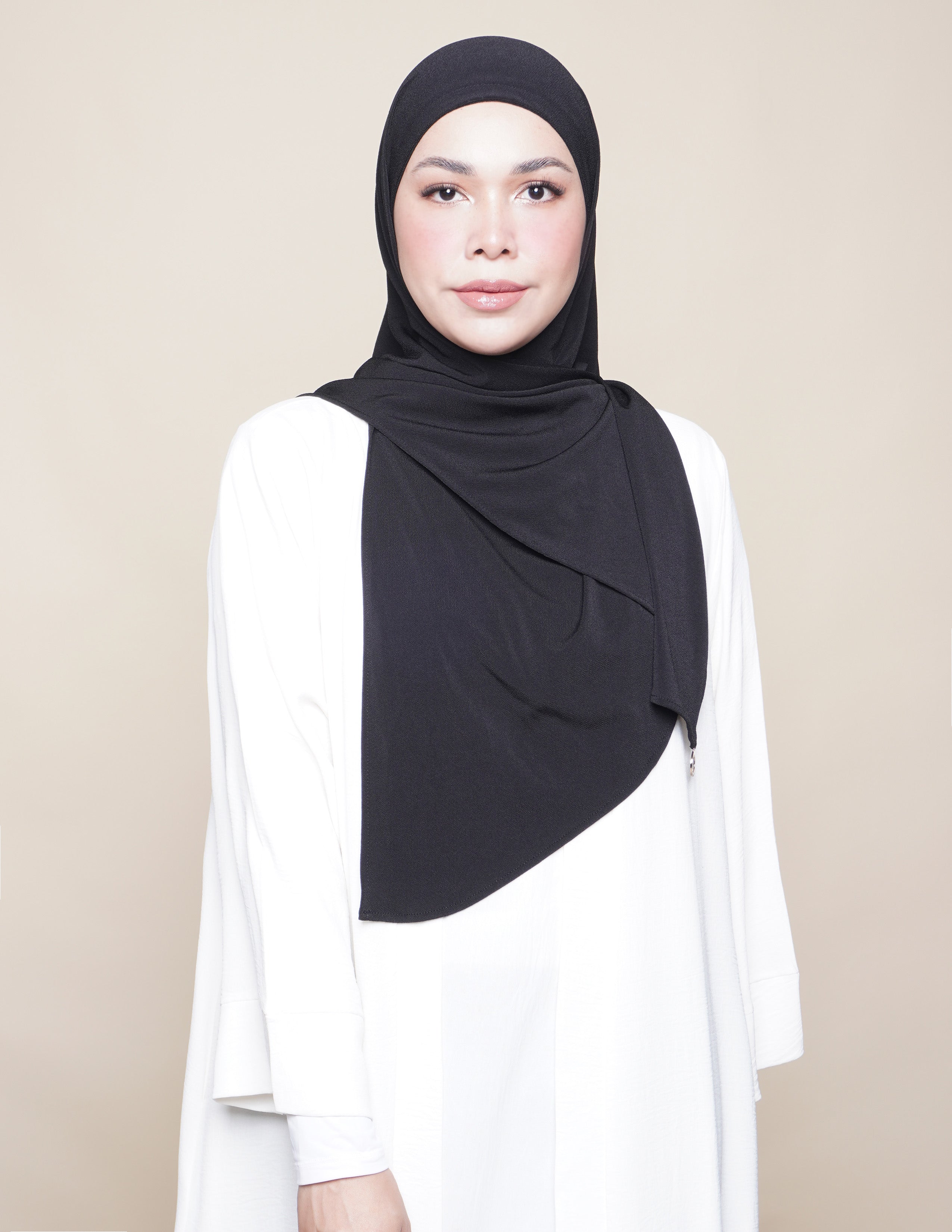 Jannah Moss Crepe - Black