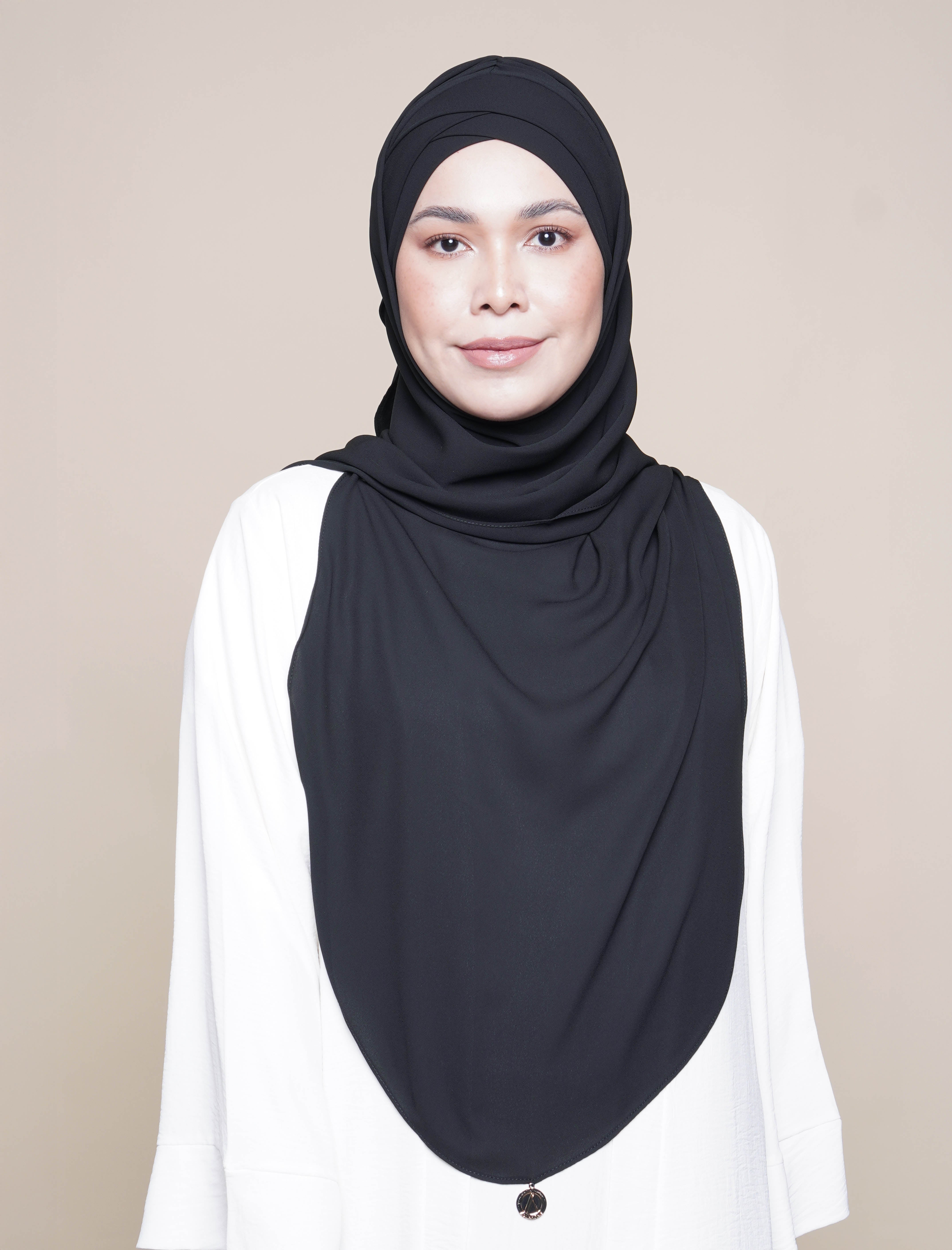 Maryam Soft Chiffon Turban - Black