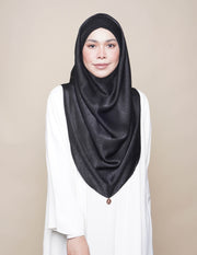 Khadijah Turban Satin Crepe - Black