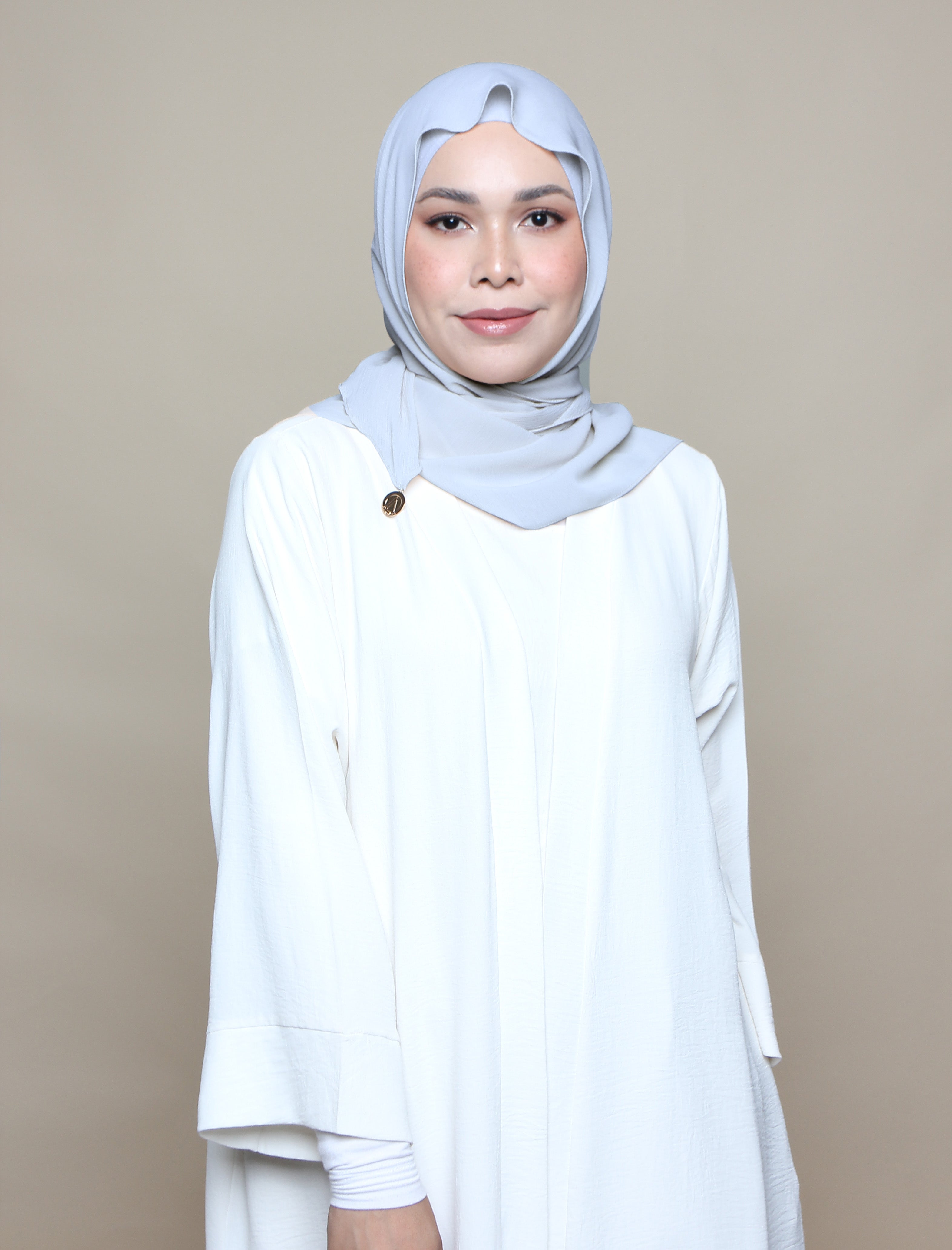 Easy Breezy Tri Chiffon Crinkle - Light Grey
